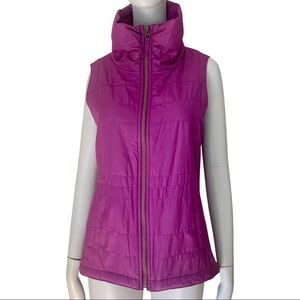 COLUMBIA Shining Light II Vest Magenta Fleece Lined Full Zip Size Small
